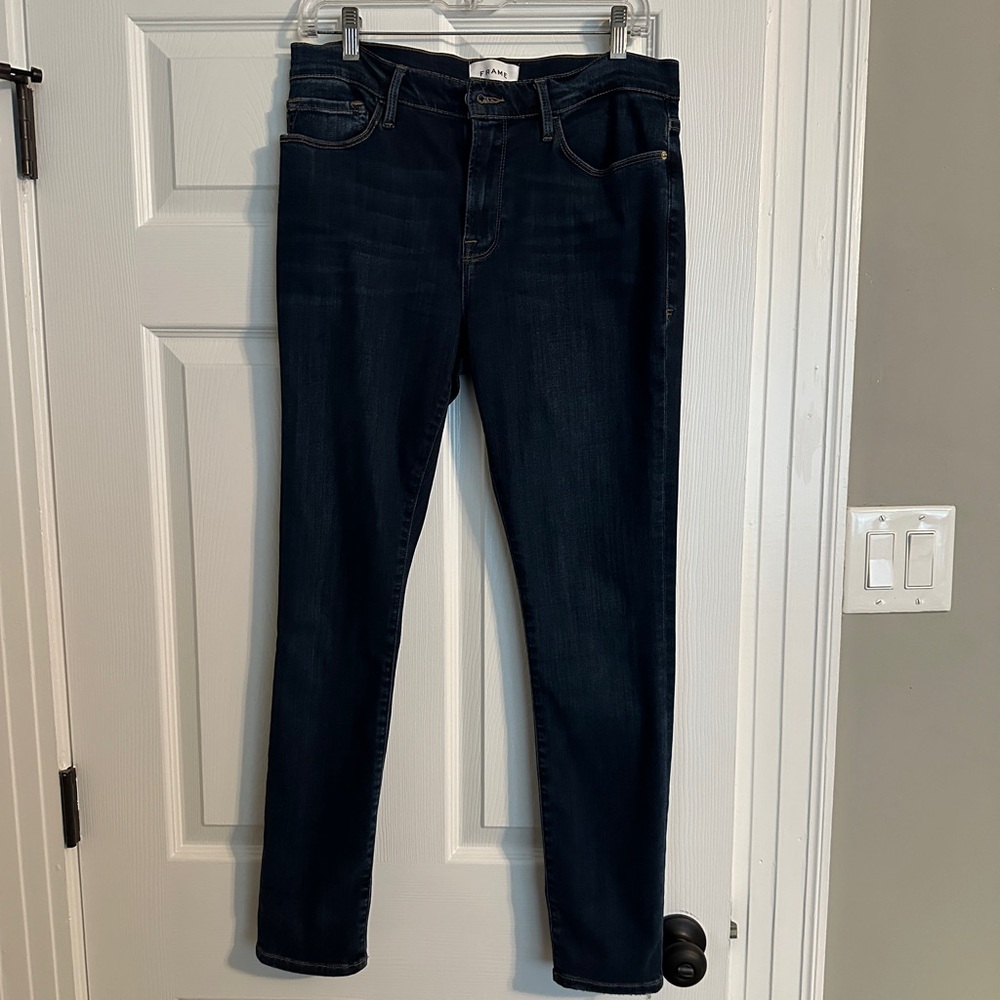 FRAME Le Skinny de Jeanne Low-Rise Stretch Crop Jeans Size 30